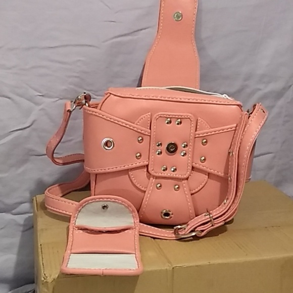 Personal design , One of a kind pink leather bag - Picture 2 of 4